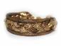 Preview: Hundehalsband im Leder Mix mit Strass Perlen für große Hunde gold Preview: Hundehalsband im Leder Mix mit Strass Perlen für große Hunde gold
