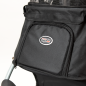 Preview: Hundebuggy Comfort Air ECO schwarz grau mit Organizer für kleine Hunde Tasche vorne geschlossen