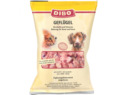 Dibo Geflügel BARF Frostfutter für Hunde und Katzen 2000 g Beutel