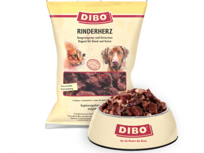 Dibo Rinderherz Frostfutter für Hunde und Katzen 500 g