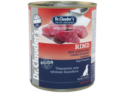 Dr. Clauder`s Selected Meat Rind Hundefutter 800 g