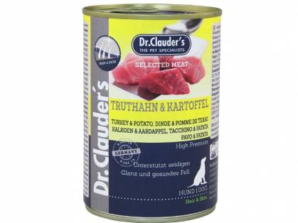 Dr. Clauder`s Selected Meat Truthahn & Kartoffel Hundefutter 400 g