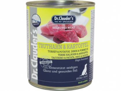 Dr. Clauder`s Selected Meat Truthahn & Kartoffel Hundefutter 800 g