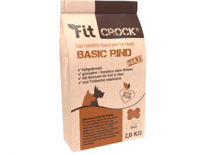 Fit-Crock Basic Rind Maxi Hundefutter trocken 2 kg