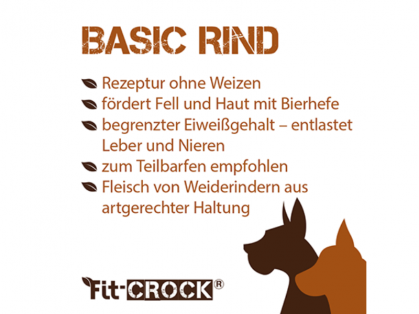 Fit-Crock Basic Rind Maxi Hundefutter trocken Vorteile 2 kg