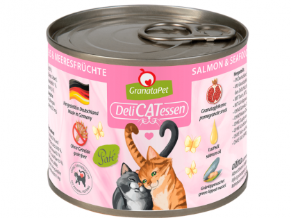 GranataPet DeliCatessen Lachs & Meeresfrüchte Katzenfutter nass 200 g