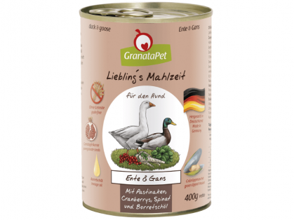 GranataPet Liebling`s Mahlzeit Ente & Gans Hundefutter nass 400 g