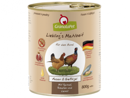 GranataPet Liebling`s Mahlzeit Fasan & Geflügel Hundefutter 800 g