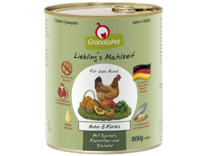 GranataPet Liebling`s Mahlzeit Huhn & Kürbis Hundefutter 800 g