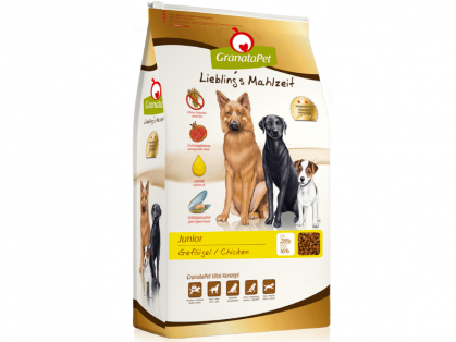GranataPet Lieblings Mahlzeit Junior Hundefutter mit Geflügel 4 kg