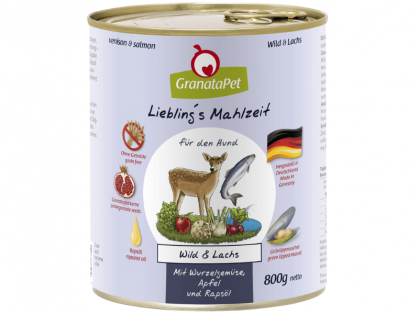 GranataPet Liebling`s Mahlzeit Wild & Lachs Hundefutter nass 800 g
