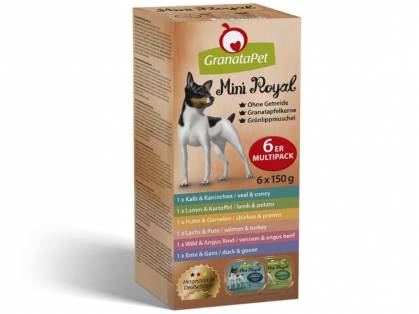 GranataPet Mini Royal Multipack Hundefutter nass 6 x 150 g