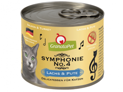 GranataPet Symphonie Nr. 4 Katzenfutter mit Lachs & Pute 200 g