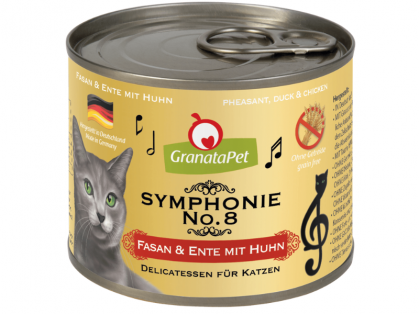 GranataPet Symphonie Nr. 8 Katzenfutter mit Fasan & Ente mit Huhn