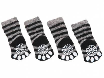 Doggy Socks Hundesocken grau schwarz weiß