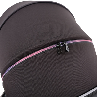 Ibiyaya® Retro Luxe Black Prism Hundebuggy schwarz Verdeck geschlossen