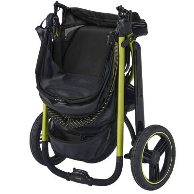 Ibiyaya® The Beast Jet Black Hundebuggy schwarz geklappt