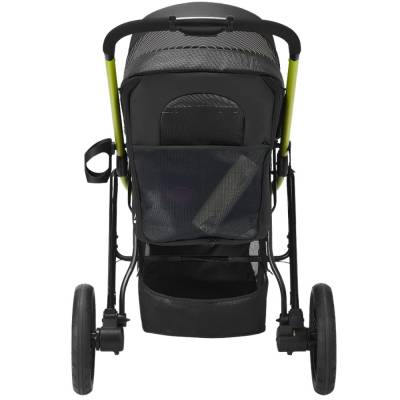 Ibiyaya® The Beast Jet Black Hundebuggy schwarz Hinteransicht