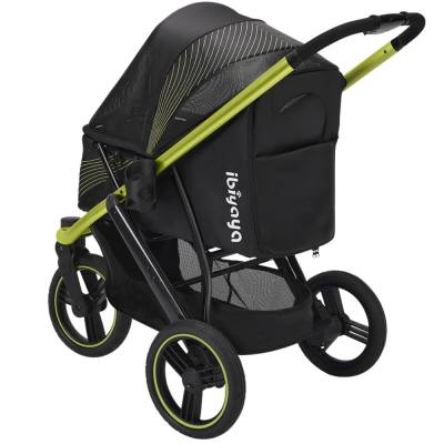 Ibiyaya® The Beast Jet Black Hundebuggy schwarz Seitenansicht