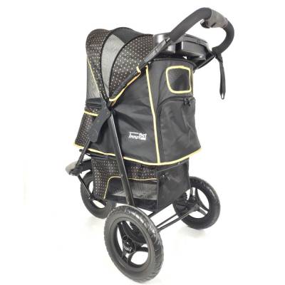 InnoPet® Adventure Hundebuggy für kleine Hunde schwarz gold