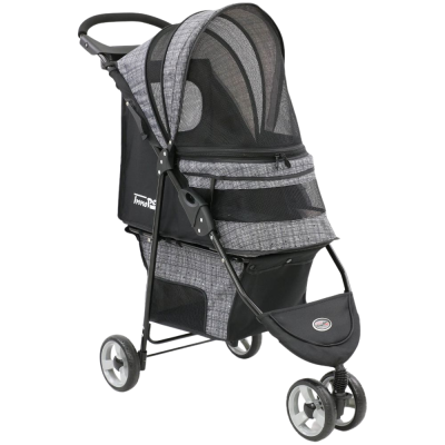 InnoPet® Avenue Hundebuggy für kleine Hunde grau gemustert
