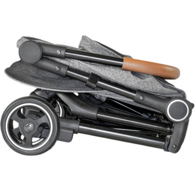 InnoPet® City Hundebuggy für kleine Hunde grau geklappt