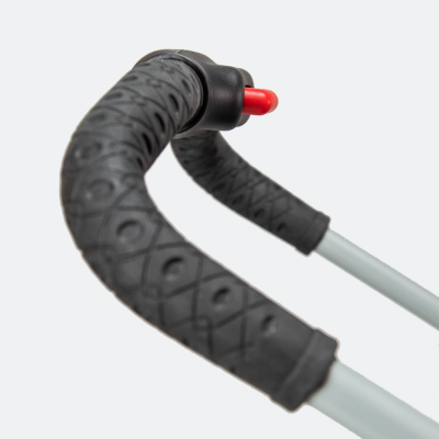 Hundebuggy Comfort Air ECO schwarz grau  Schiebestange