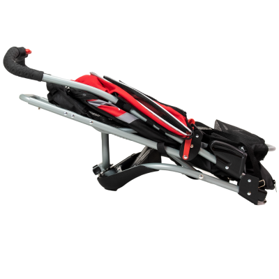 Hundebuggy Comfort EFA ECO schwarz rot geklappt