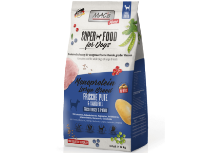 MAC`s Monoprotein Large Breed Frische Pute & Kartoffel Hundefutter 12 kg