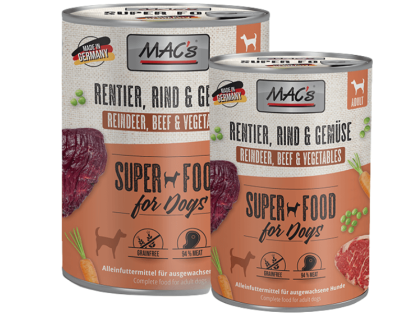MAC`s Rentier, Rind & Gemüse Hundefutter nass