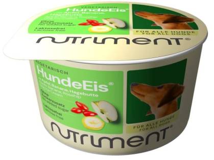 Nutriment HundeEis mit Apfel, Banane & Hagebutte im Becher