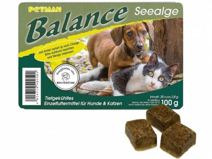 Petman Balance Seealge BARF Frostfutter für Hunde und Katzen 50 x 100 g