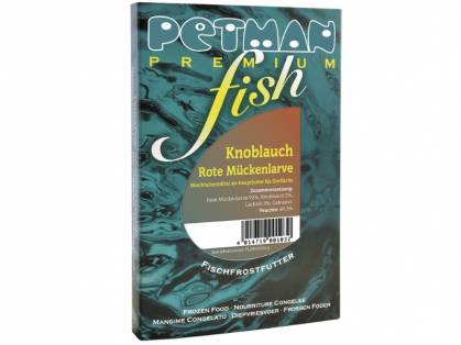 Petman Premium fish Knoblauch/Rote Mückenlarve Fisch-Frostfutter 15 x 100 g