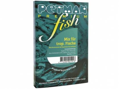 Petman Premium fish Mix für tropische Fische Fisch-Frostfutter 15 x 100 g