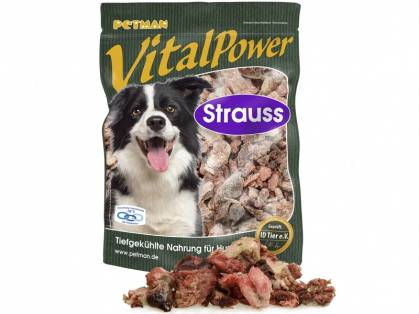 Petman Vital Power Strauß Hunde Frostfutter 1000 g
