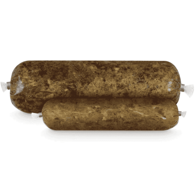 BARF Premium-Mix Frostfutter für Hunde in der Wurstverpackung