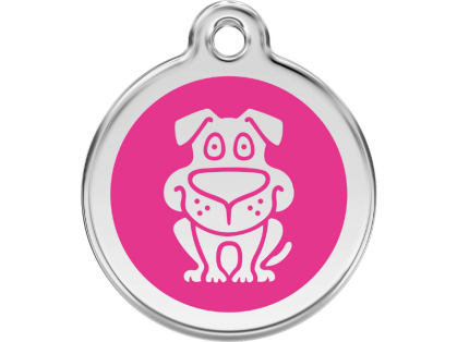 Red Dingo Hundemarke Hund hot pink mit Gravur