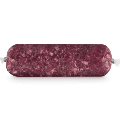 Rindertatar Frostfutter für Hunde und Katzen in der Wurstverpackung