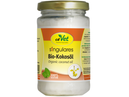 Singulares Bio-Kokosöl für Hunde, Katzen und Pferde