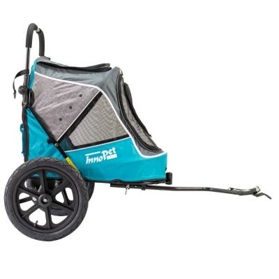 InnoPet Sporty-Trailer Evolution Fahrradanhänger Hund blau grau für kleine Hunde