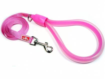 Wigzi Hundeleine Nylon mit Gel-Handschlaufe pink