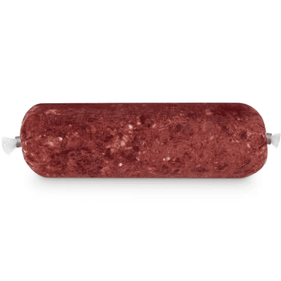 BARF Wild-Rind-Mix Frostfutter für Hunde in der Wurstverpackung