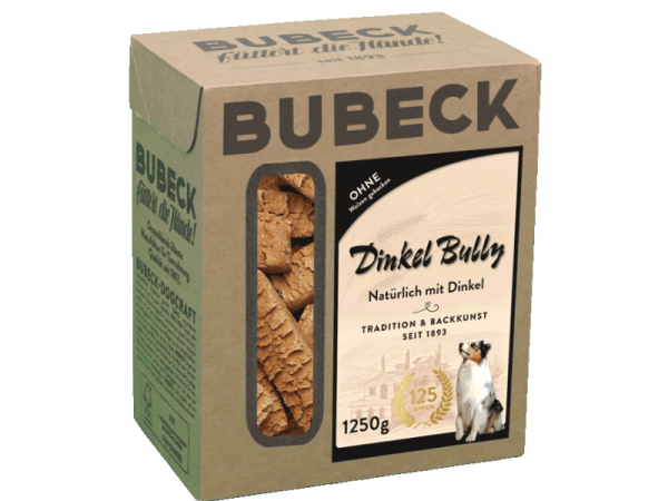 Bubeck Dinkel Bully Biskuit Hundekuchen weizenfrei 1250 g