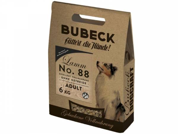 Bubeck Adult No. 88 Hundefutter trocken mit Lammfleisch, Kartoffel und Amaranth 6 kg
