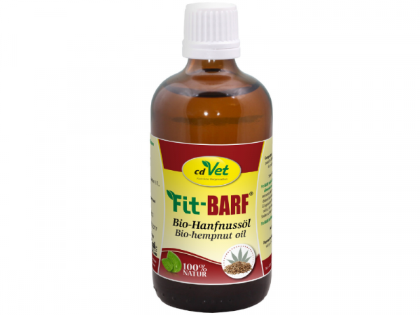 Fit-BARF Bio-Hanfnussöl Einzelfuttermittel für Hunde und Katzen 100 ml