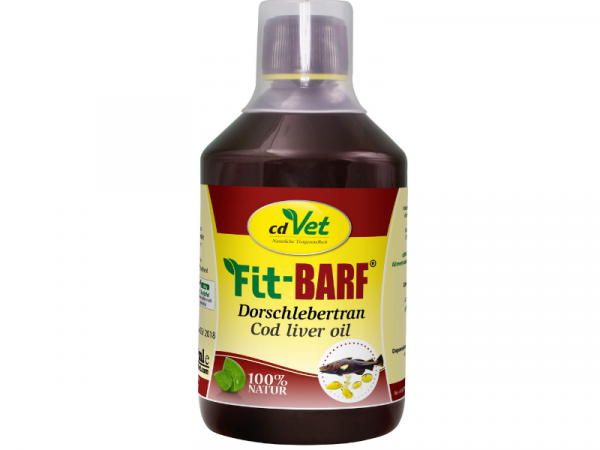 cdVet Fit-BARF Dorschlebertran für Hunde und Katzen 500 ml