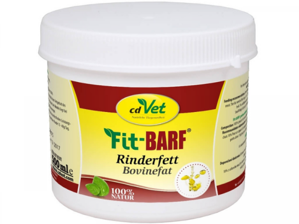 cdVet Fit-BARF Rinderfett für Hunde und Katzen 500 ml