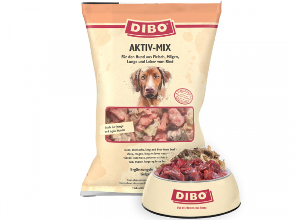 Dibo Aktiv Mix BARF Hunde Frostfutter 2000 g