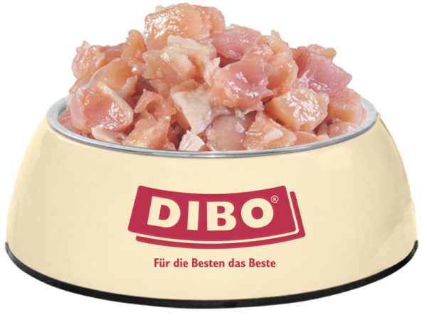 Dibo Geflügel BARF Frostfutter für Hunde und Katzen im Napf