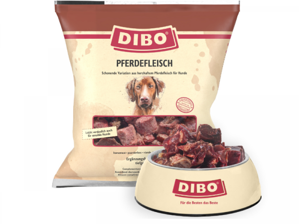 Dibo Pferdefleisch BARF Hunde Frostfutter 1000 g Beutel